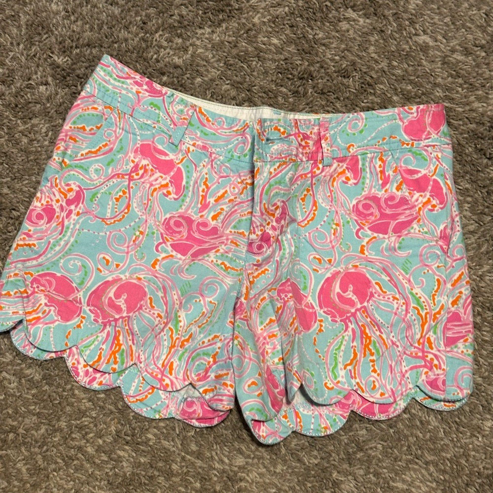 Lilly Pulitzer Pink and Blue Floral Shorts